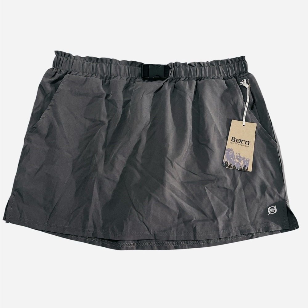 BORN Outdoor Skort Taupe Hiking Moisture Wicking Pockets Womens Size XL